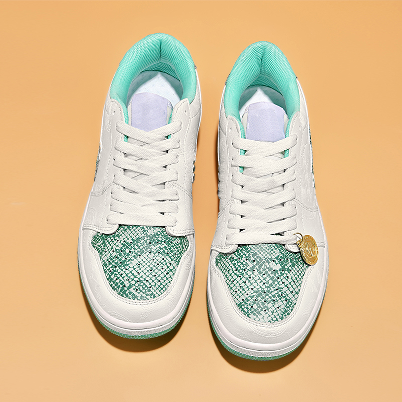 aj1新款男鞋低帮秋季牛仔蓝板鞋aj空军一号运动女鞋熊猫红蓝黑白 - 图3