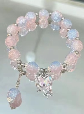 中式蝴蝶串珠手链同款女款印象轻