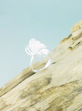 其他家手工花丝银饰999纯银拉丝戒指蝴蝶掐丝送妈妈女友礼物