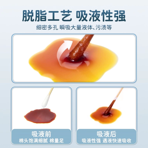 欧朗安医用棉签无菌婴儿护理一次性消毒伤口清洁掏耳化妆家棉花棒 - 图2