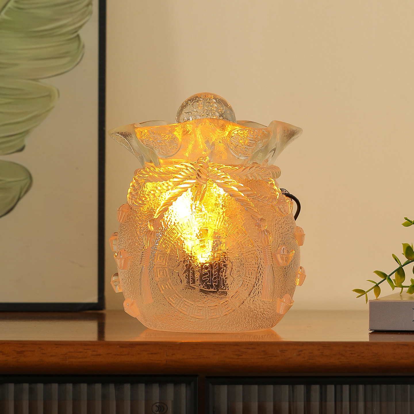 新中式流水生财小摆件客厅电视柜办公室桌面装饰实用高档工艺礼品,淘宝优惠券,粉丝福利购,淘宝优惠卷