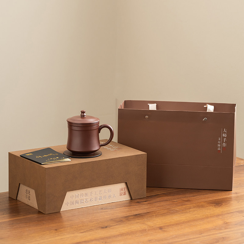 紫砂办公杯三件套 | 大容量泡茶杯 × 原矿朱泥茶杯,淘宝优惠券,粉丝福利购,淘宝优惠卷