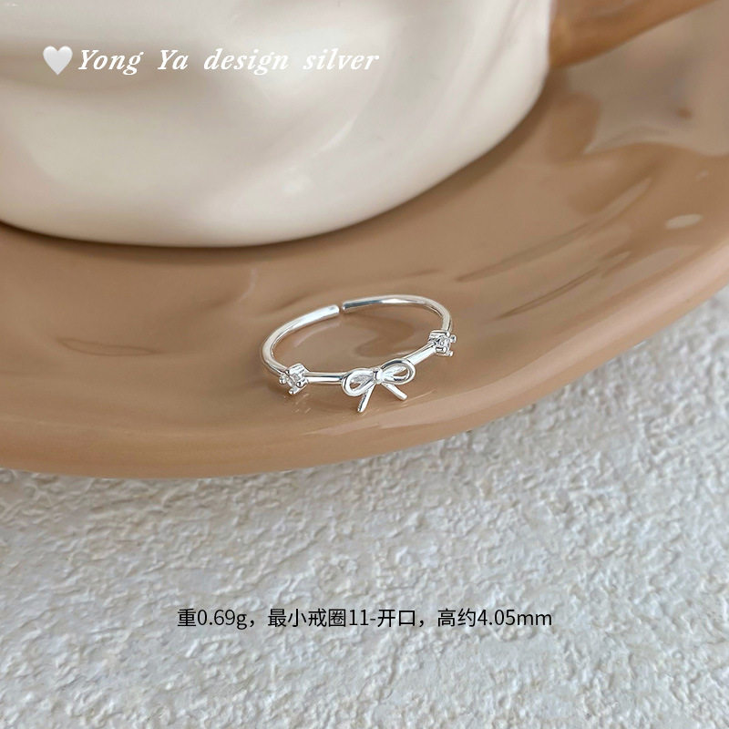 S999 pure silver S925 sterling silver open ring