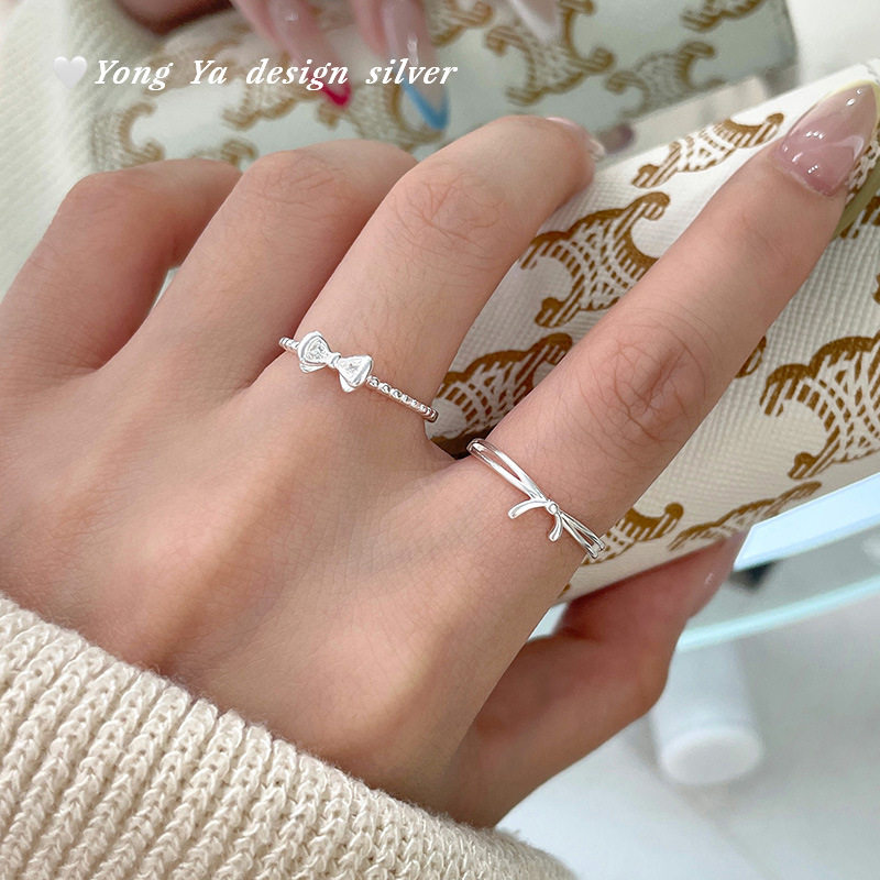 S999 pure silver S925 sterling silver open ring