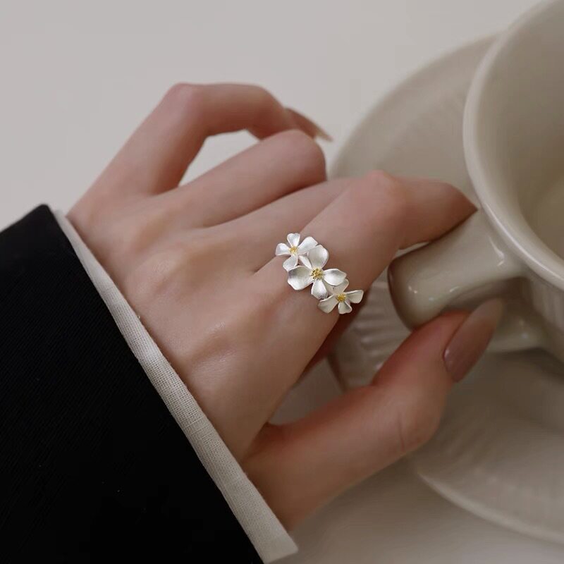 S999 solid silver ring open finger ring index finger ring