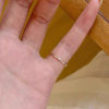S999 sterling silver Möbius single diamond tail ring