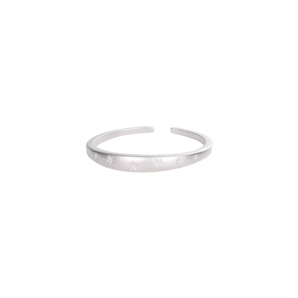 S999 solid silver open ring star ring