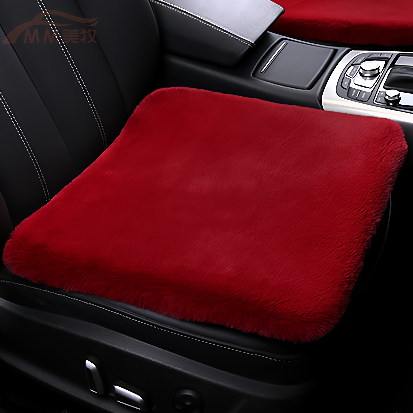冬季保暖仿獭兔毛绒汽车坐垫羊毛加厚加密三件套单片办公座椅套垫,淘宝优惠券,粉丝福利购,淘宝优惠卷