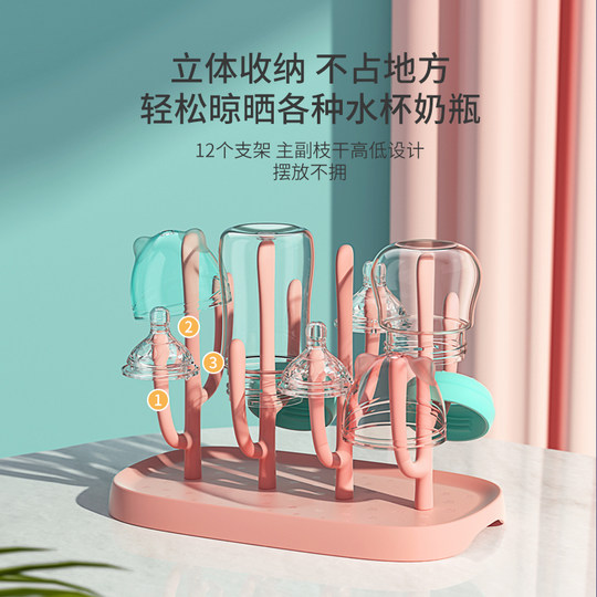 婴儿奶瓶沥水架晾干架子奶瓶置物架沥干宝宝水杯干燥架清洁架子