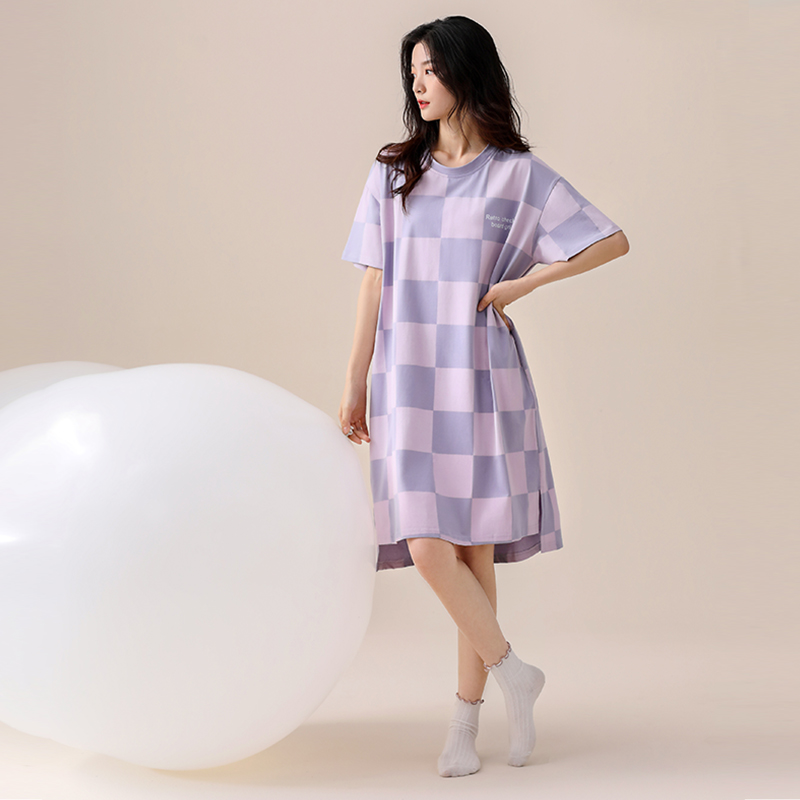 【k姐推荐】带胸垫防凸点凉感女睡衣 恩伴服饰睡裙