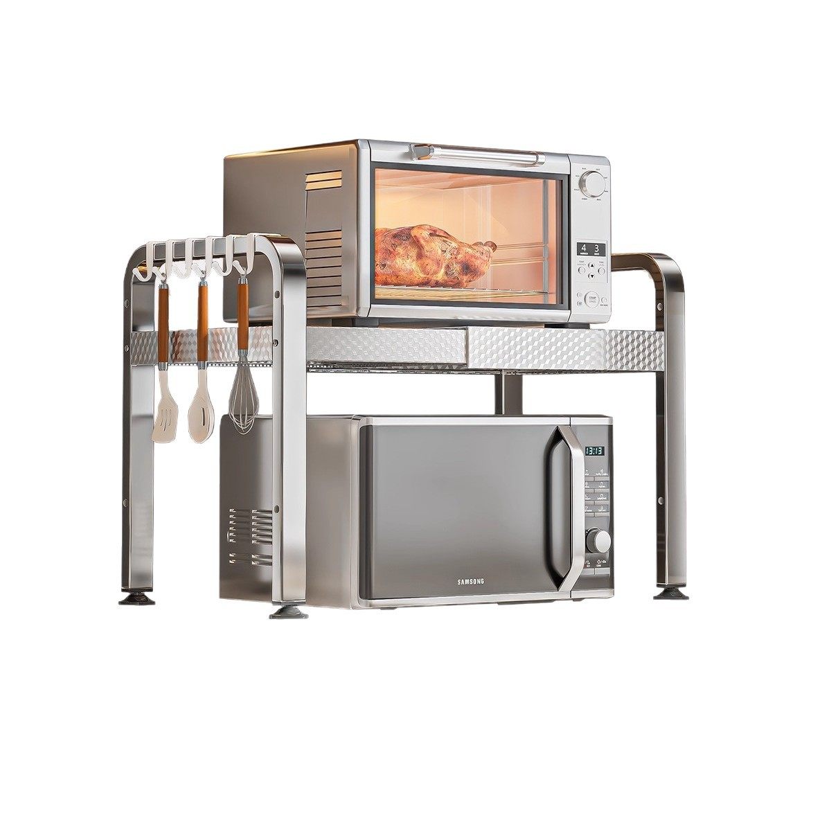 厨房微波炉架子置物架多功能支架多层家用烤箱台面电饭煲收纳架子,淘宝优惠券,粉丝福利购,淘宝优惠卷