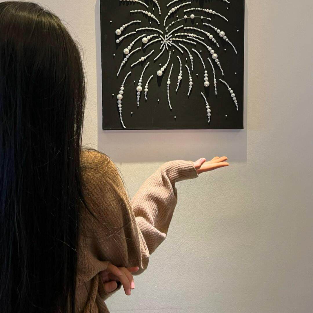 珍珠烟花画手工diy材料包送男女朋友客厅装饰高级感创意新年礼物