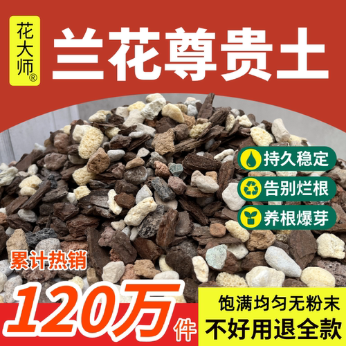 花大师兰花专用土植料营养土君子兰蝴蝶兰种植颗粒松树皮兰草兰科 - 图3