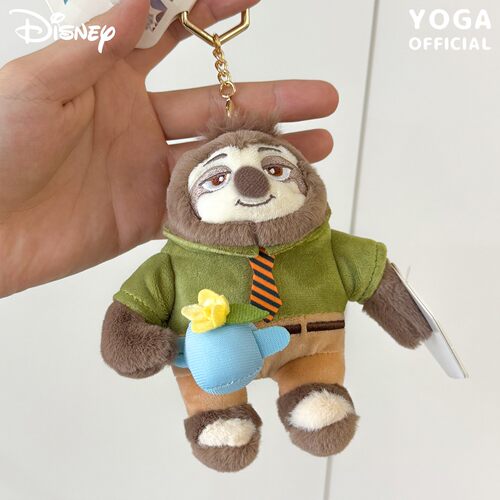 正版疯狂动物城朱迪尼克钥匙扣挂件毛绒公仔可爱卡通玩偶挂饰礼物 - 图2