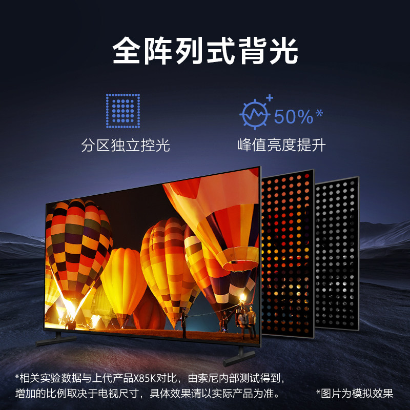 Sony/索尼 KD-65X85L 65英寸全阵列式背光 4K HDR全面屏智能电视_虎窝淘