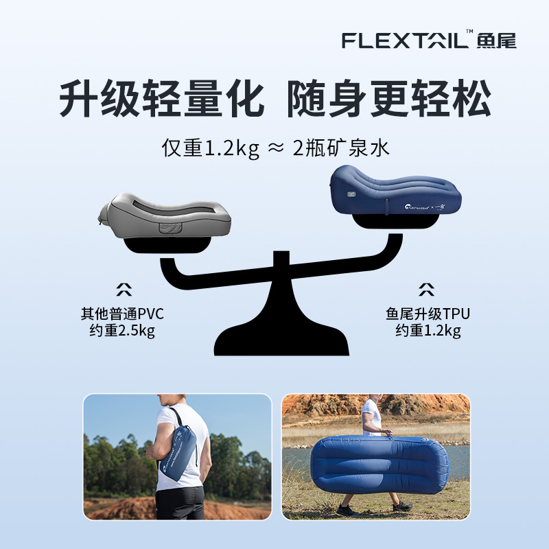 FLEXTAIL鱼尾自动充气沙发户外露营懒人空气沙发便携充气床躺椅 - 图3