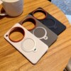 Suitable for oppofindx8 mobile phone case new findx8pro internet celebrity leather pattern Findx8S+ gold armor magnetic rotating bracket x8ultra metal lens ring plain leather men's 5g anti-fall protective cover