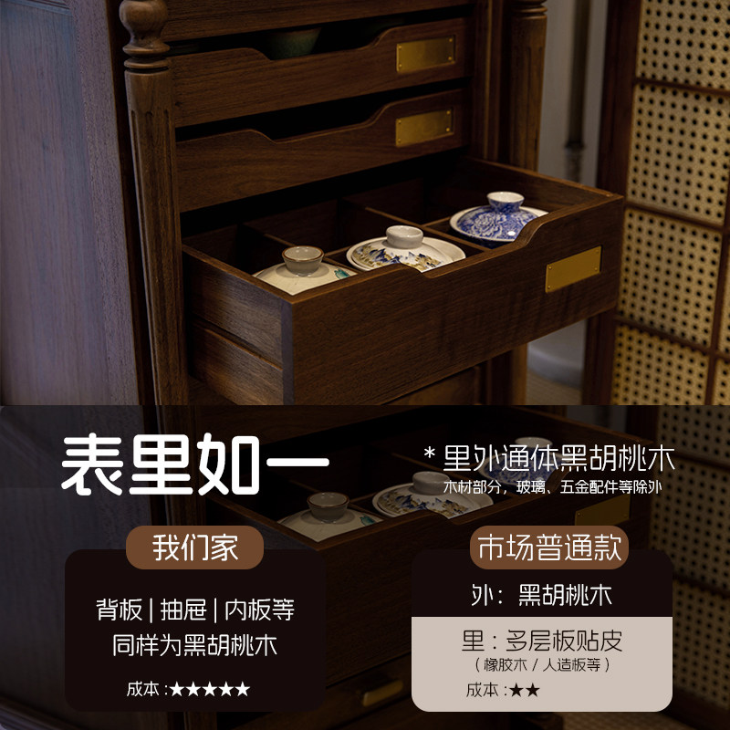 北美黑胡桃实木牙科柜落地茶具收纳柜抽屉中古文玩柜首饰盒置物柜,淘宝优惠券,粉丝福利购,淘宝优惠卷