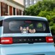 Pegatinas de coche gato y ratón pegatinas de coche de dibujos animados creativos
