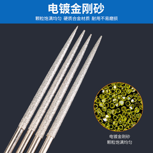 手动扩孔针金刚砂玉石珍珠打孔钻头翡翠文玩蜜蜡钻孔珠子打眼神器 - 图0