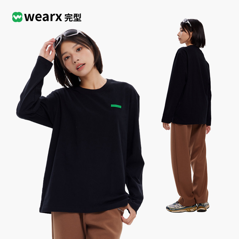 WEARX完型-云感长袖T恤男女户外透气oversize宽松休闲运动上衣 - 图0