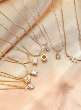 Elegant necklace women necklace collarbone chain 高级感项链