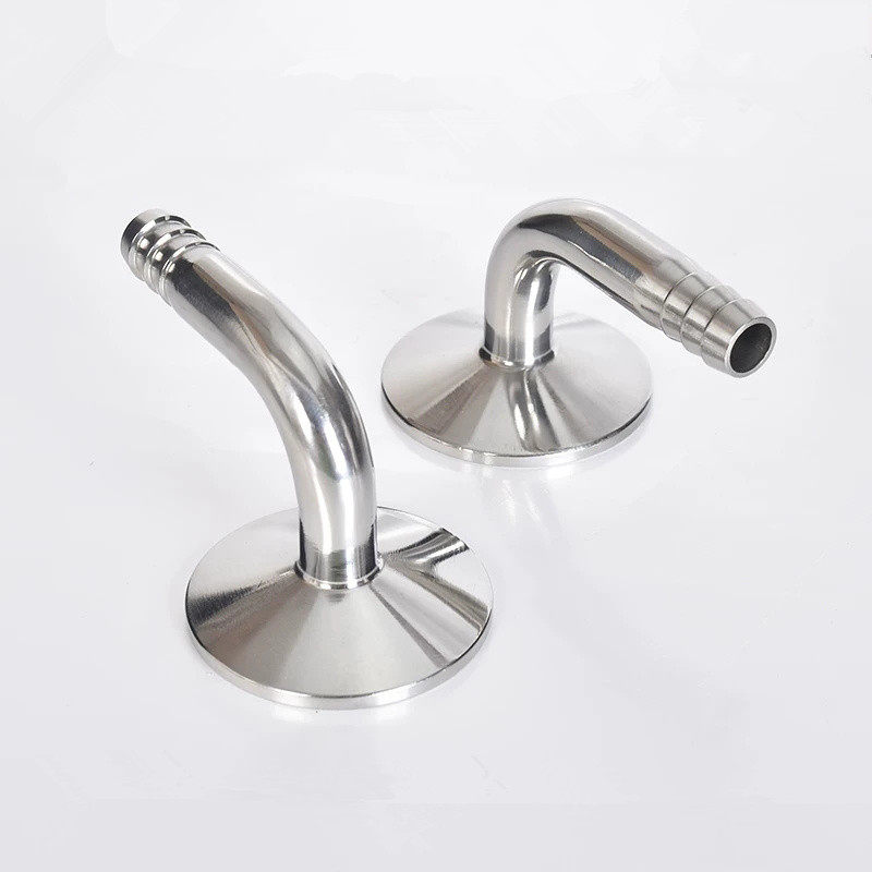 304不锈钢90度快装皮管弯头316卫生级卡箍软管水嘴格林弯管宝塔头