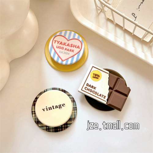 ins风超好看手机磁吸支架MagSafe个性巧克力蛋糕气囊背贴可伸缩固定桌面支撑架女时尚网红爆款强力引磁配件壳 - 图3