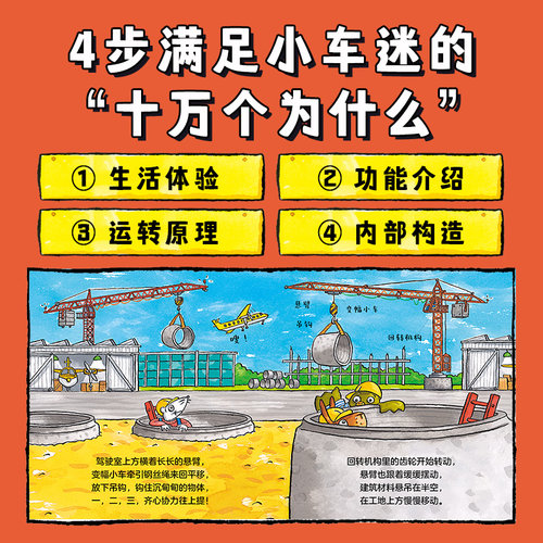 【点读版】出发吧，海陆空小队全25册礼盒装2-6岁小车迷车车书挖掘推土机卡车飞机消防火车交通工具机械原理科普故事图画游戏书籍 - 图2