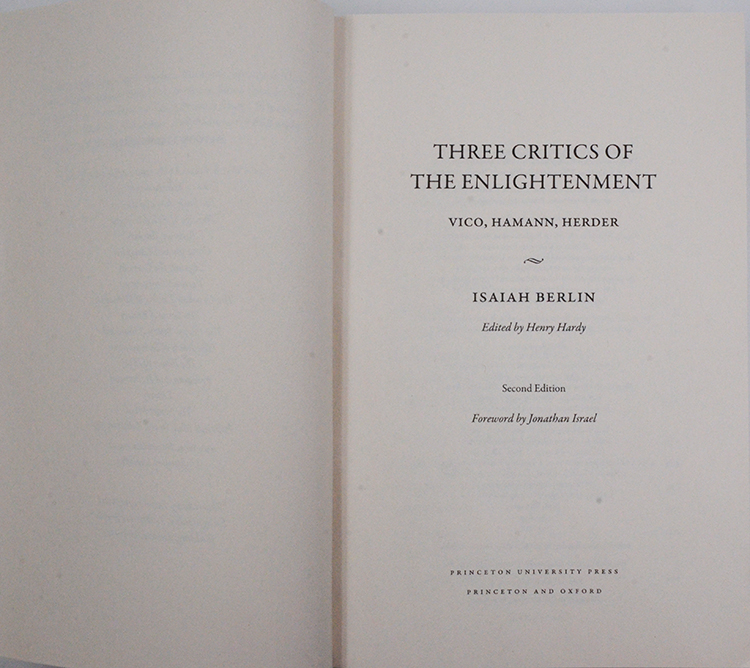 【现货】Three Critics of the Enlightenment Vico Hamann Herder启蒙的三个批评者 Isaiah Berlin以赛亚·柏林正版进口原版-图0