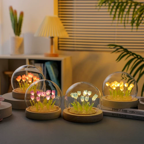 Tulip Night Light Diy Ручной море Подарок на день рождения, девочка, лучшая подруга, посылает девушку для девочки учитель старший чувства