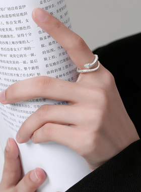 AKAK999足银灵蛇小众开口戒指