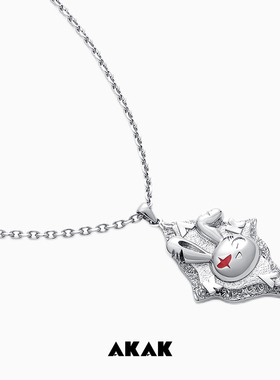 AKAK男女同款折耳兔项链毛衣链