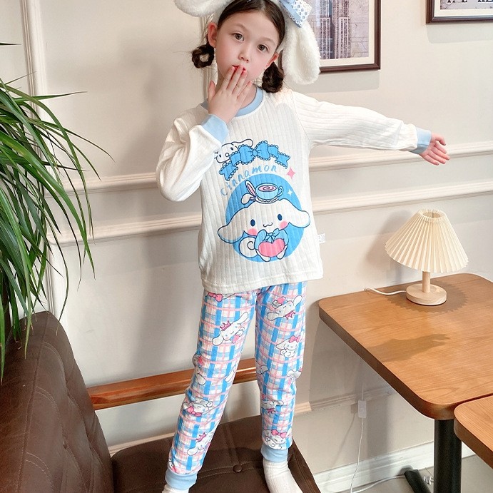 大耳狗儿童秋衣秋裤女童玉桂狗保暖内衣家居服套装纯棉睡衣冬打底,淘宝优惠券,粉丝福利购,淘宝优惠卷