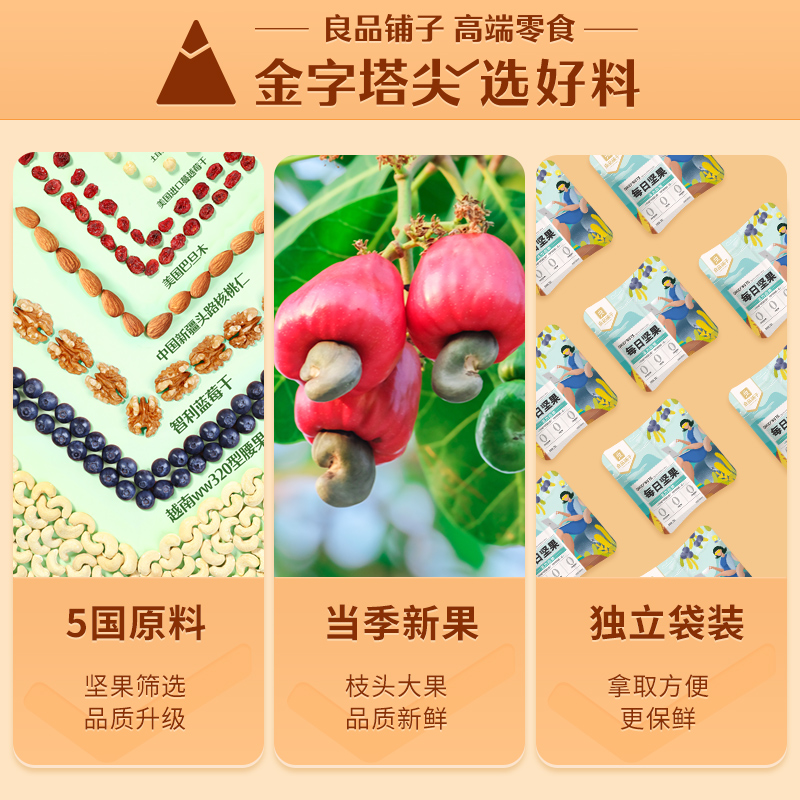 良品铺子每日坚果礼盒30包小包装健康混合干果零食大礼包新鲜 - 图1