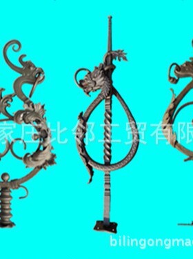 厂家生产铁艺楼梯花，装饰花盘，各种锻杆，把手