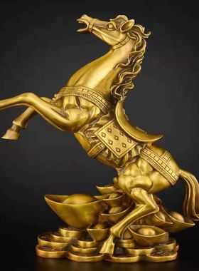 铜马到成功摆件生肖马铜奔马家居玄关办公室吉祥风水招财开业礼品