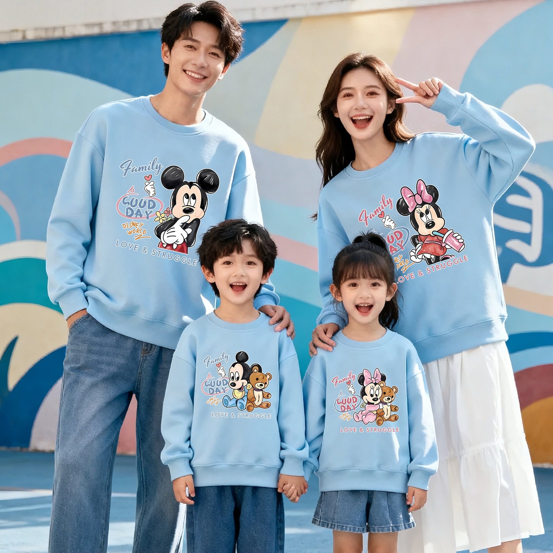 一家三口四口全家装2025秋冬季新款长袖卫衣卡通印花儿童休闲上衣,淘宝优惠券,粉丝福利购,淘宝优惠卷