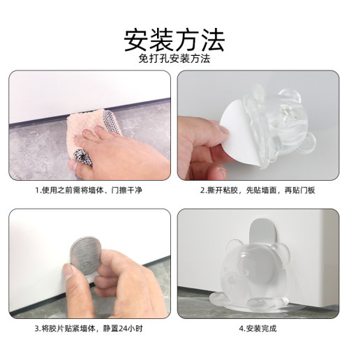 阻门器家用浴室卫生间门吸门堵卡通可爱抵门顶门器防风固定卡门塞 - 图2
