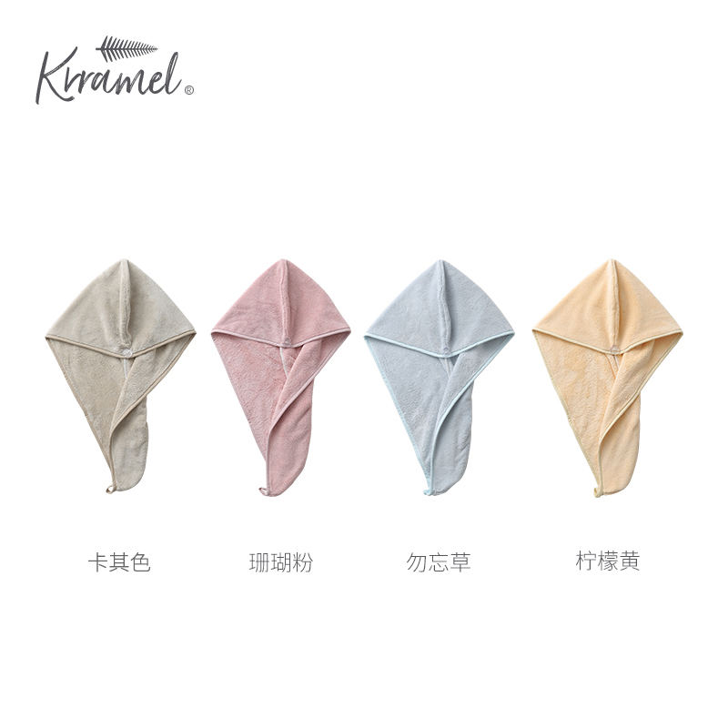 KRRAMEL2024新款浴帽干发帽女秋冬加厚款超强吸水头发包头巾儿童 - 图0