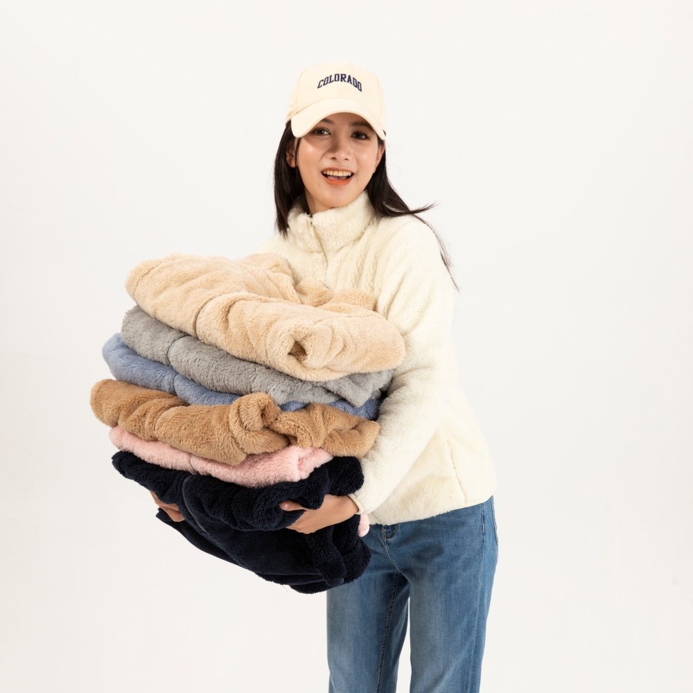 优质女装2025秋季摇粒绒内胆上衣立领羊羔双面绒珊瑚绒夹克外套,淘宝优惠券,粉丝福利购,淘宝优惠卷