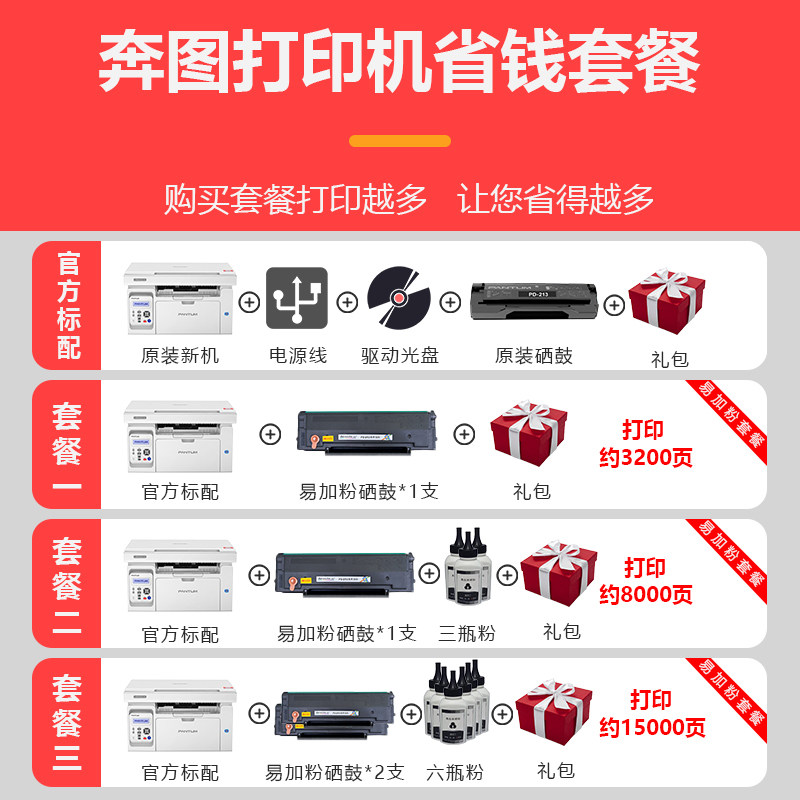 奔图m6202nw黑白激光复印可一体机 远帆办公黑白激光多功能一体机