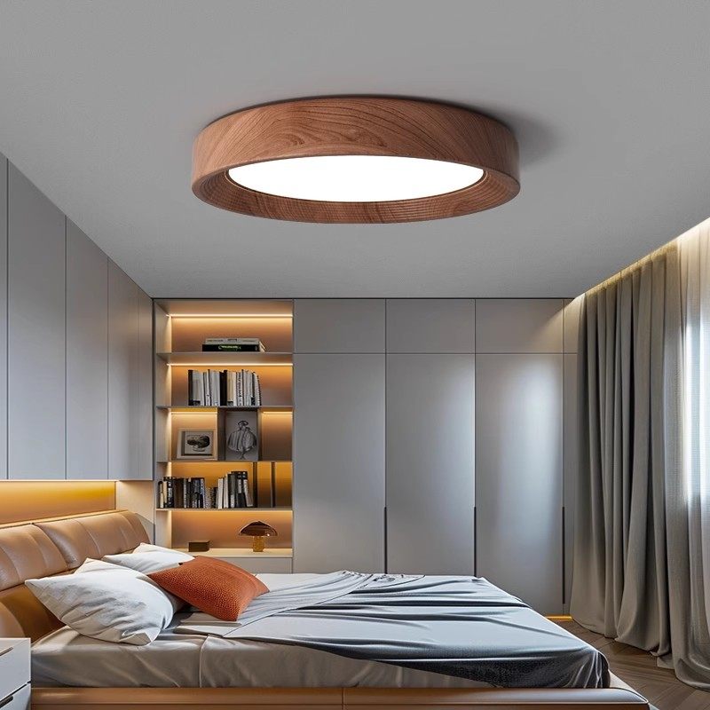 中古风卧室吸顶灯现代简约北欧黑白色圆形主卧灯护眼高级感书房灯,淘宝优惠券,粉丝福利购,淘宝优惠卷