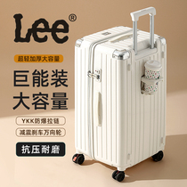 Lee Mega Capacity Student Suitcase Woman 24 inch universal wheel travel abroad suitcase with male password pull lever box