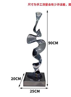 现代酒店别墅家居客厅电视柜抽象艺术摆件透明树脂雕塑桌面装饰品
