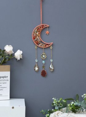 太阳碎石房间捕捉风铃捕梦网阳光水晶捕手天然装饰阳台送挂件彩虹