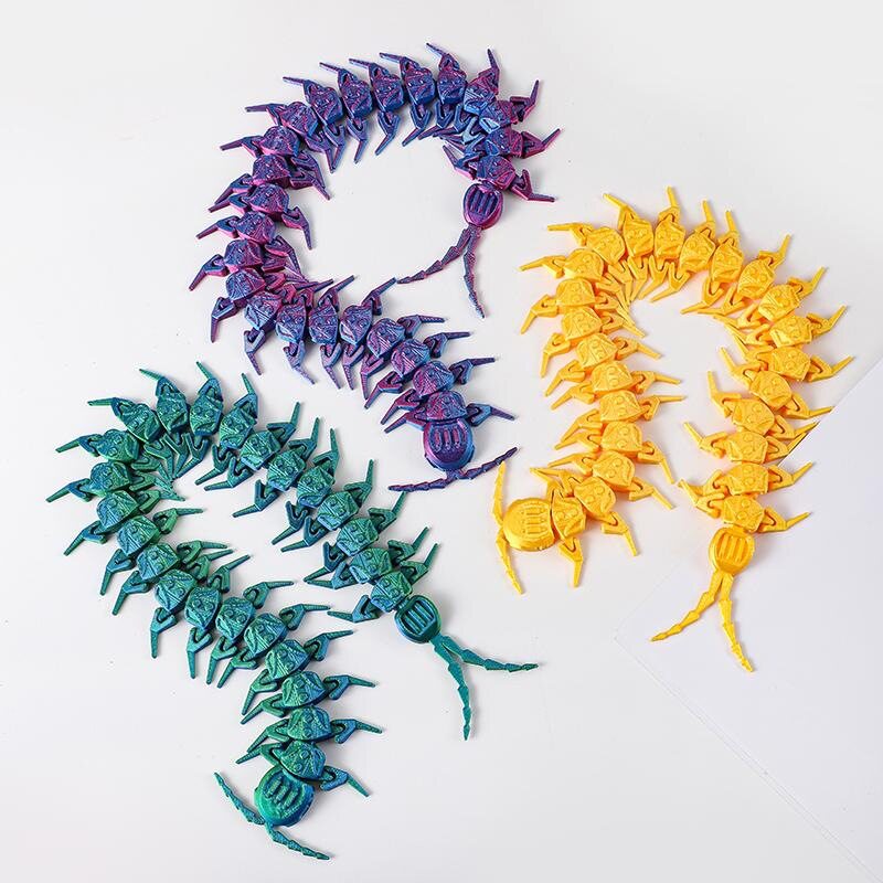 3D printing mechanical centipede joints, movable children's toys, gift ornaments, decorative models, gifts, fish tank landscaping