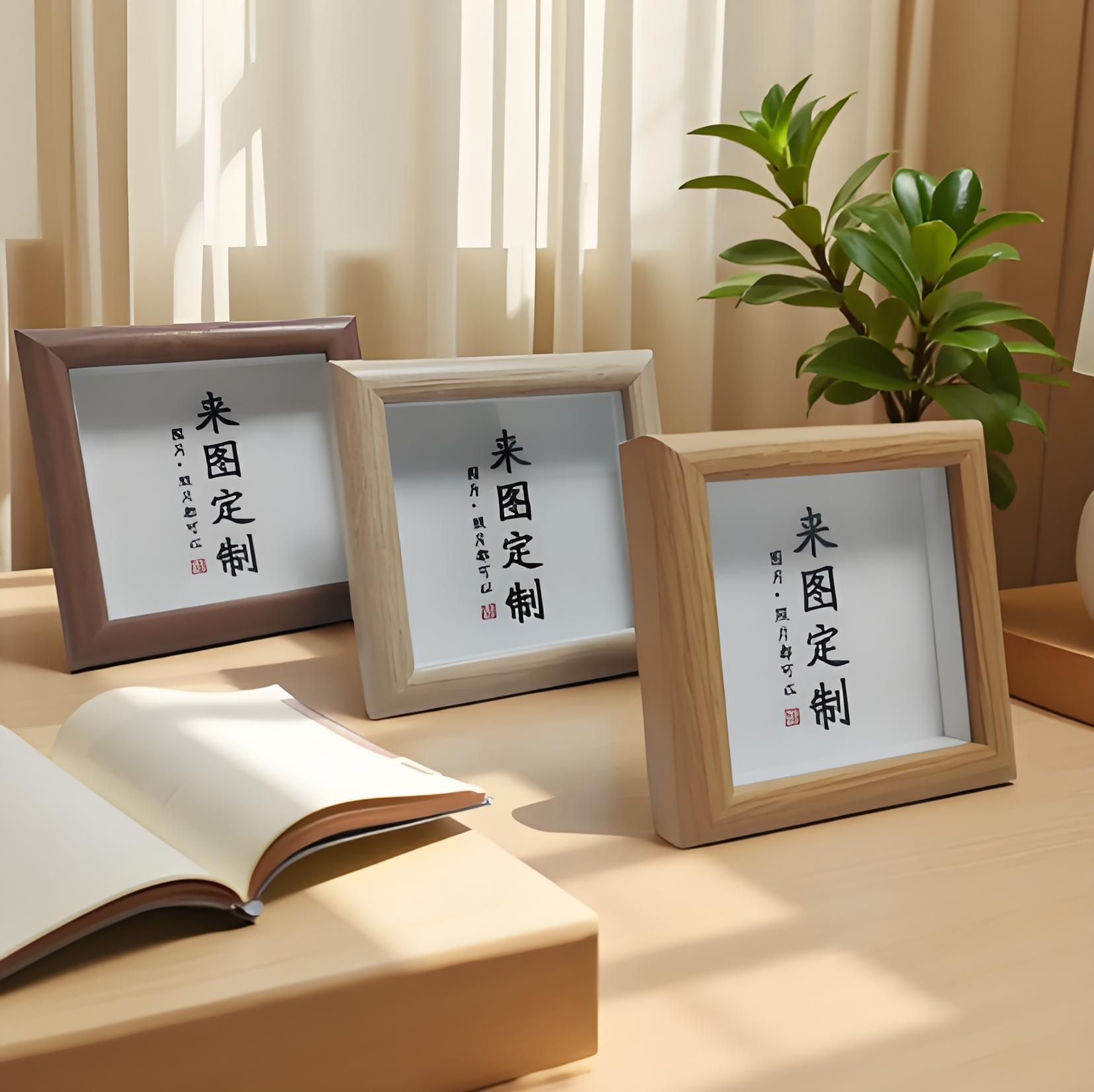 立体正4寸中空摆件迷你小相框私人定制画框摆台