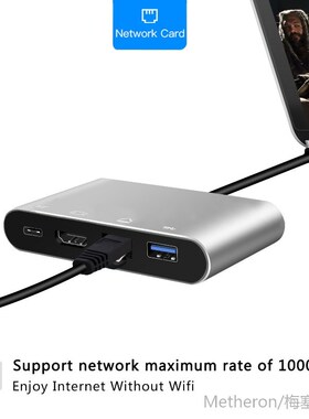 4 in 1 USB Type-C to HDMI 4K+ RJ45 Gigabit Ethernet Network
