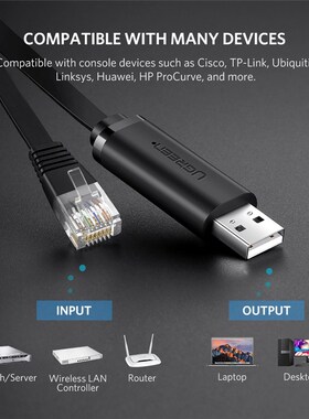 green SB to RJ45 Console Cable RS232 Serial Adapter for Cisc